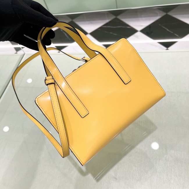 Prada Re-Edition 1995 brushed-leather small shoulder bag 1BA357 yellow