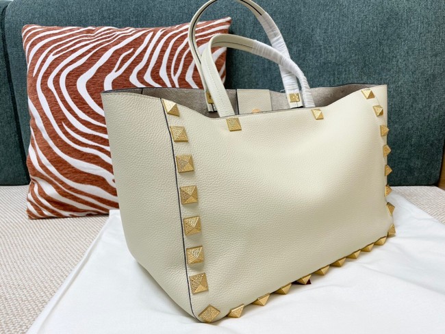 VALENTINO GARAVANI Loco Calf leather bag 0066 white