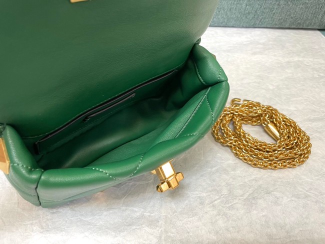 VALENTINO GARAVANI ROMAN STUD Small sheepskin bag 1W2B0L04 green