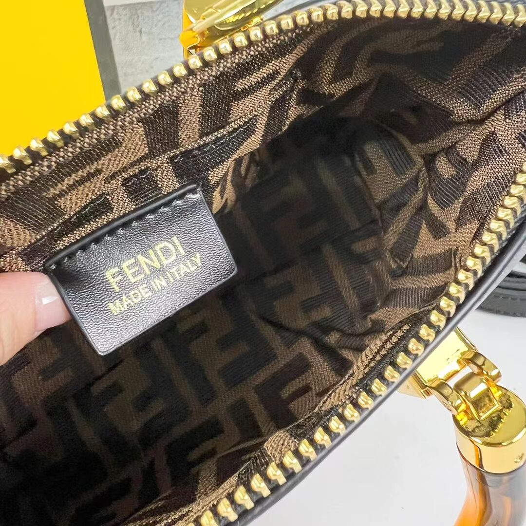 Fendi By The Way Mini Small leather Boston bag 8BS067A black