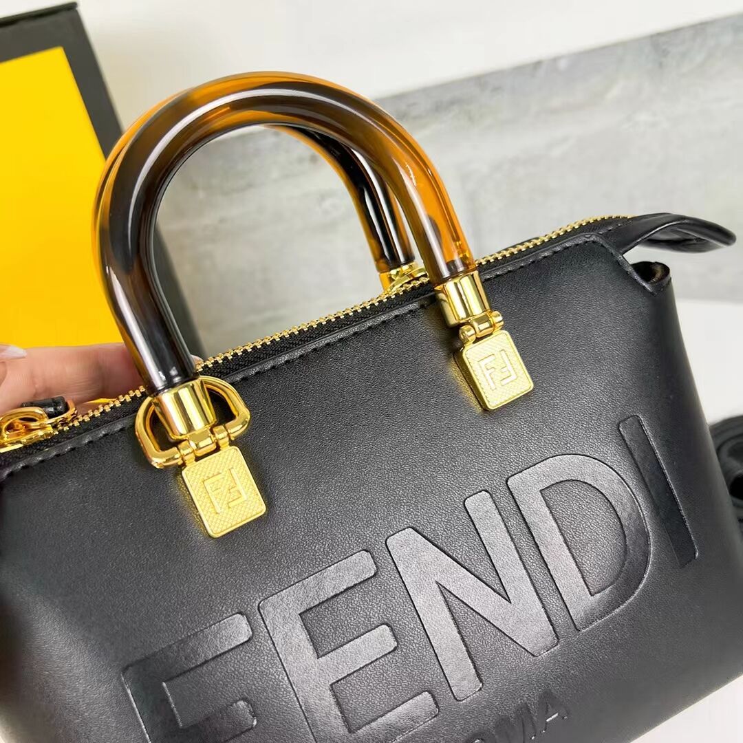 Fendi By The Way Mini Small leather Boston bag 8BS067A black