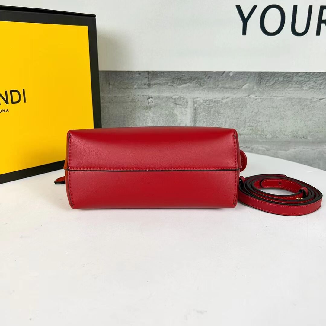 Fendi By The Way Mini Small leather Boston bag 8BS067A red