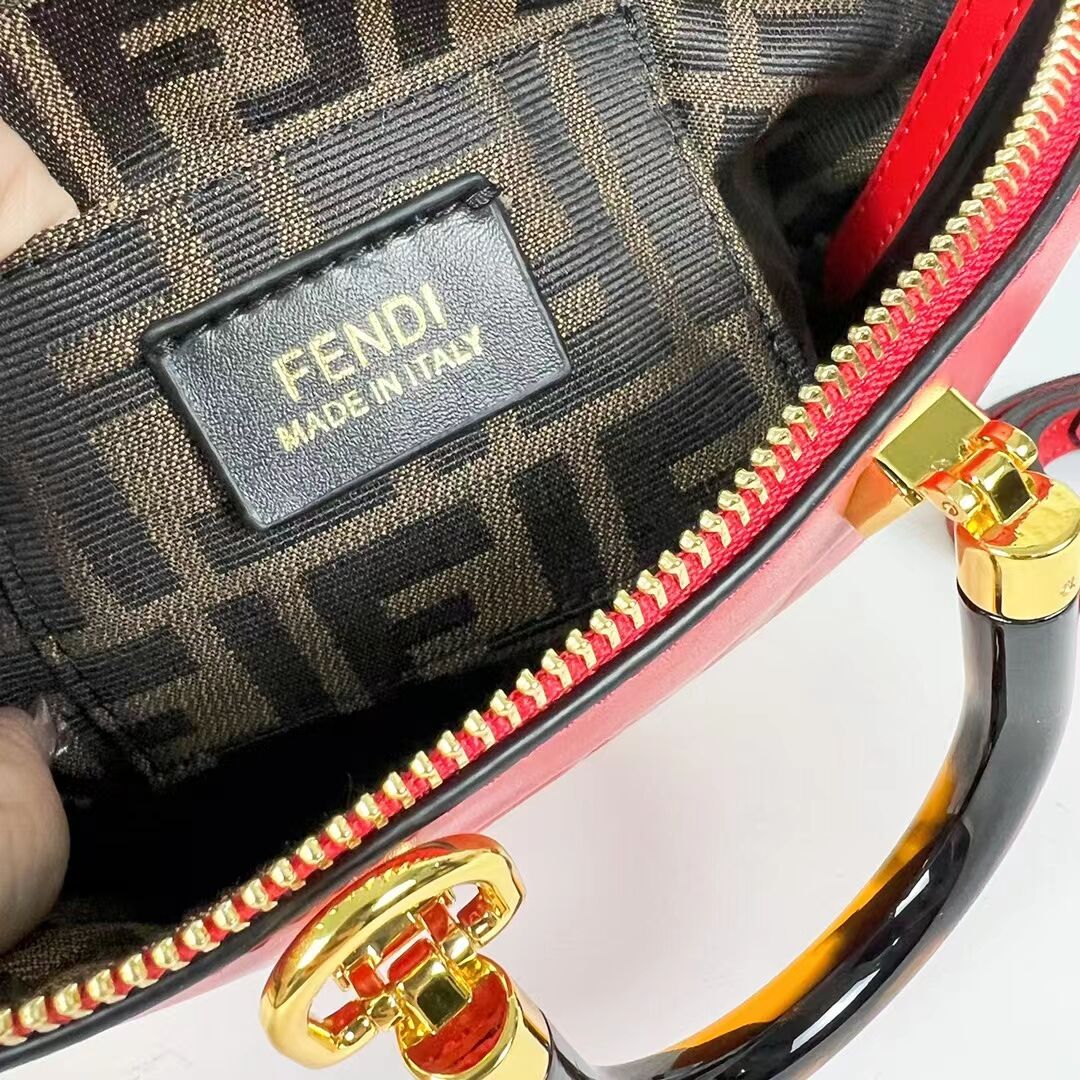 Fendi By The Way Mini Small leather Boston bag 8BS067A red