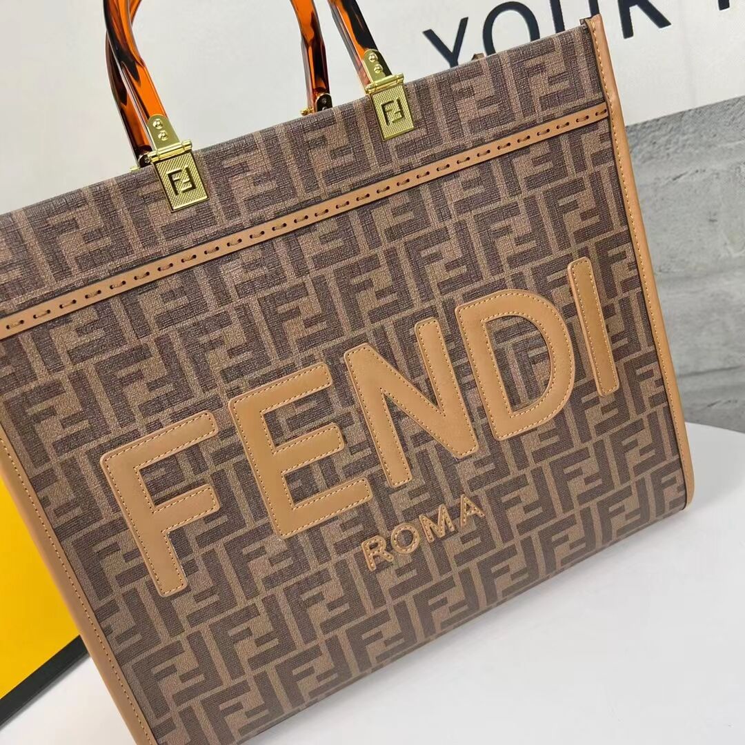 Fendi Tote Fabric Graffiti Print Shopping Bag F0707-4