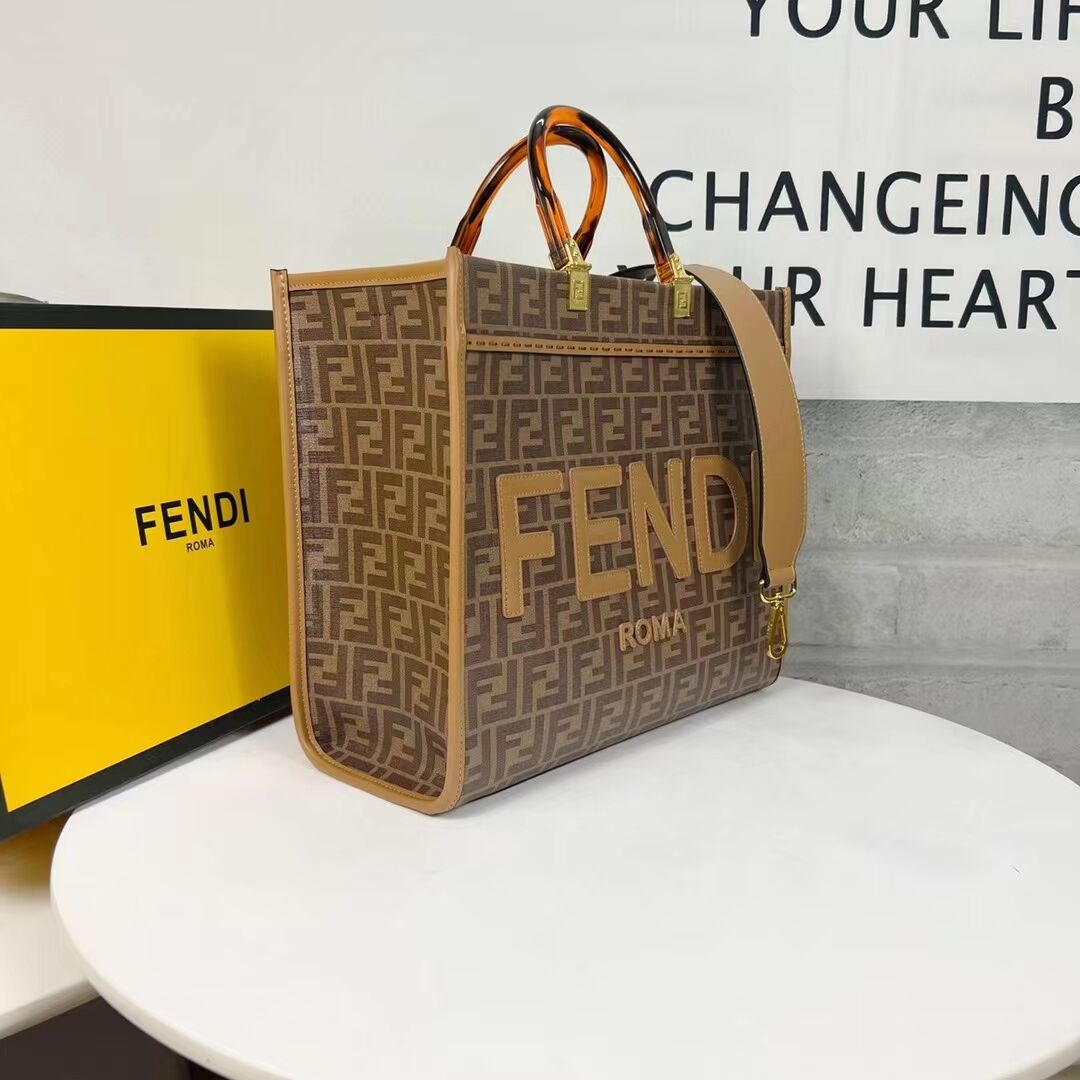 Fendi Tote Fabric Graffiti Print Shopping Bag F0707-4