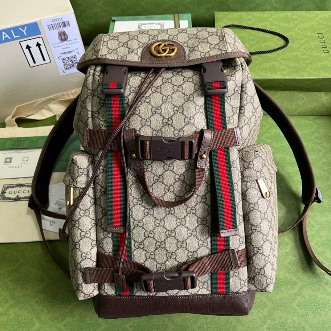 Gucci Ophidia GG Supreme backpack 690999 Brown