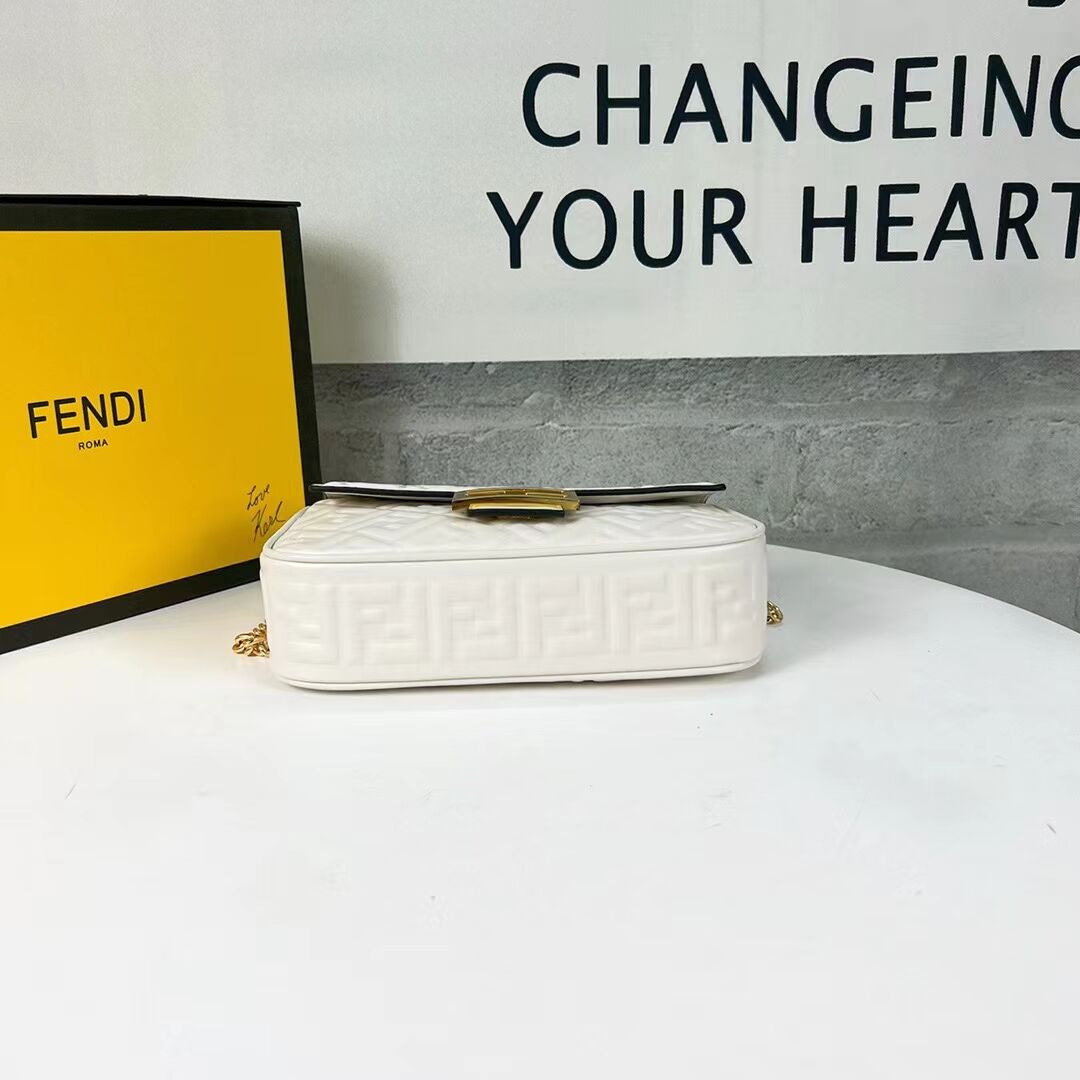 Fendi Baguette Beige nappa leather bag F0881 Beige 