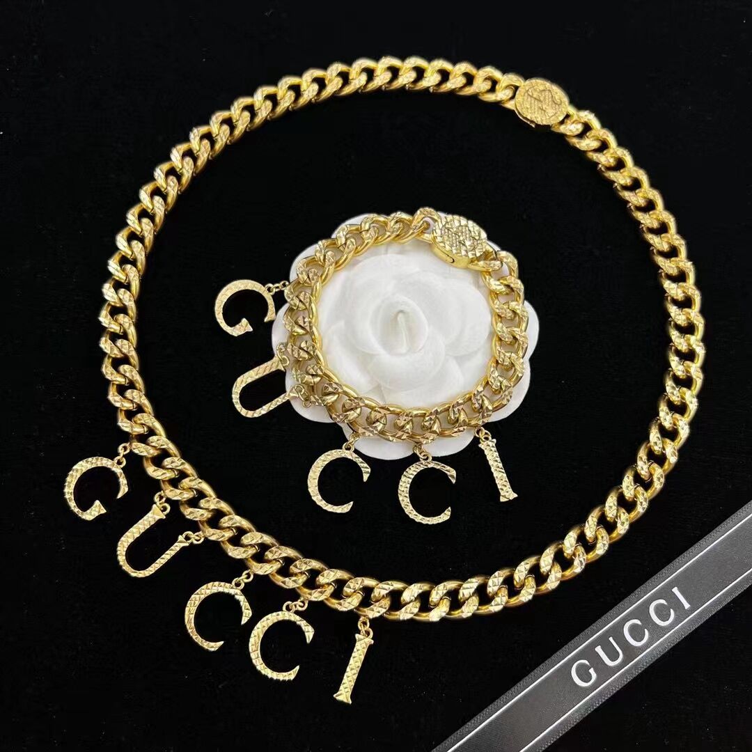 Gucci Necklace & Bracelet GNB8860