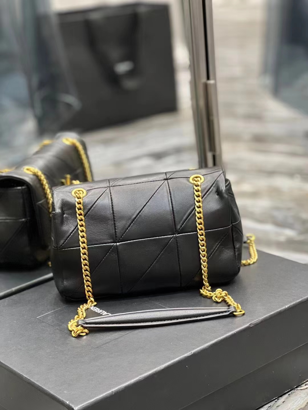 SAINT LAURENT LE 57 HOBO BAG IN QUILTED LAMBSKIN 651820 black