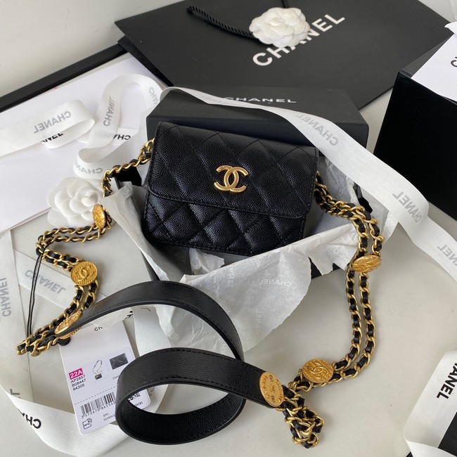 CHANEL CLUTCH WITH CHAIN AP2857 black