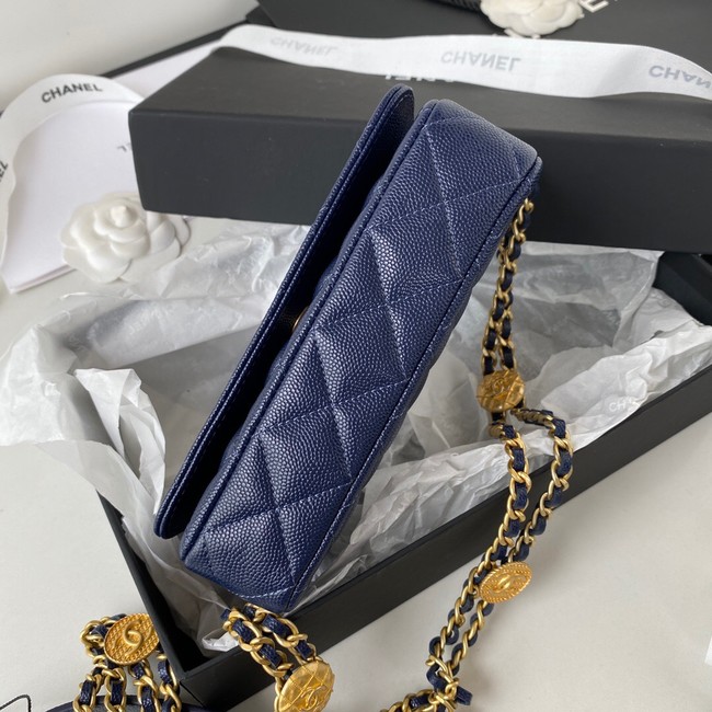 CHANEL CLUTCH WITH CHAIN AP2860 Navy Blue