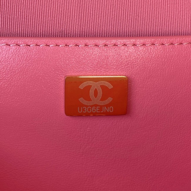 Chanel Lambskin & Gold-Tone Metal Backpack AS3332 pink