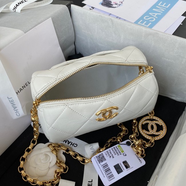 Chanel MINI BOWLING BAG AS3384 white