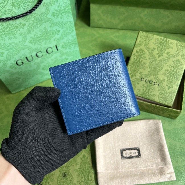 Gucci GG Marmont leather bi-fold wallet 428726 Royal blue