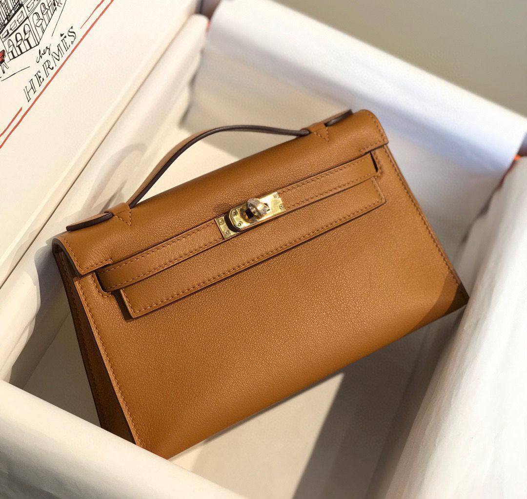 Hermes original swift leather mini Kelly K22CM H23560 Brown