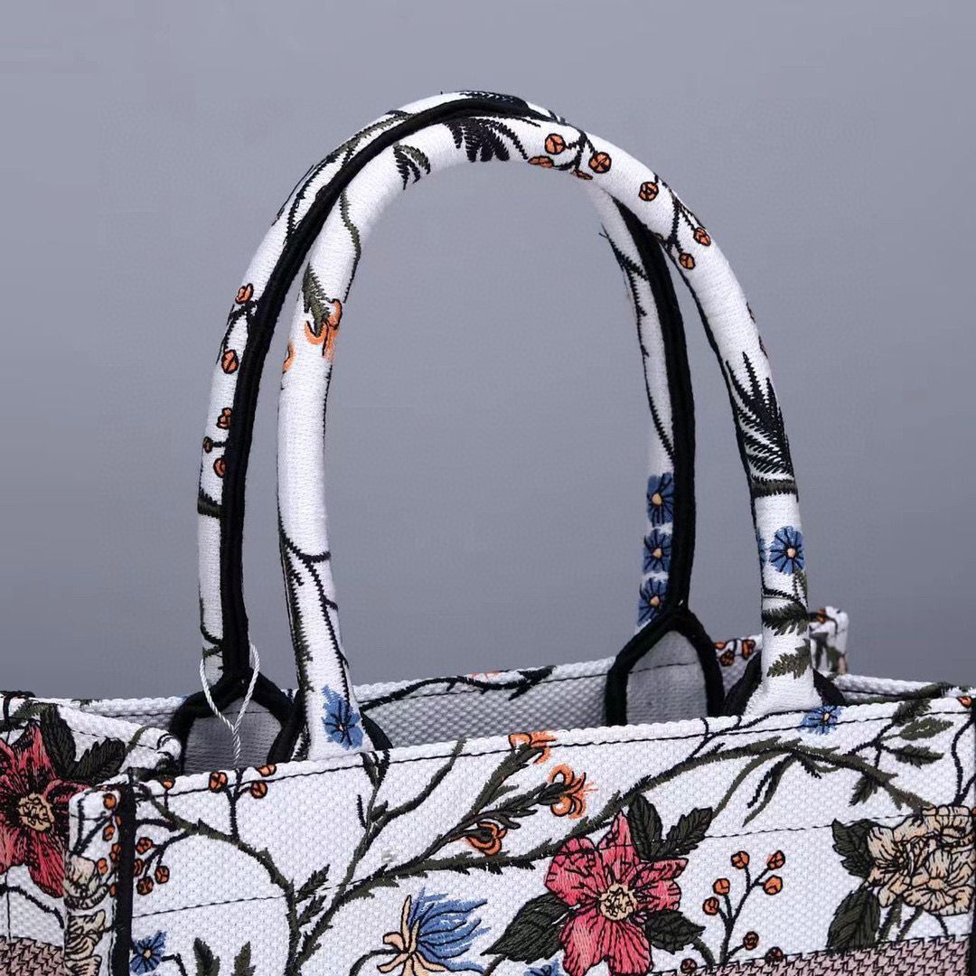 Small DIOR BOOK TOTE Multicolor Mille Fleurs Embroidery M1297ZW