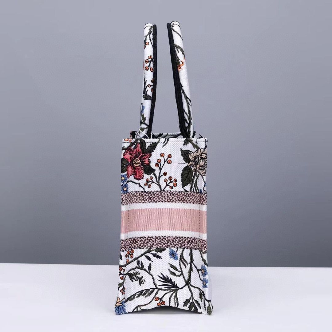 Small DIOR BOOK TOTE Multicolor Mille Fleurs Embroidery M1297ZW