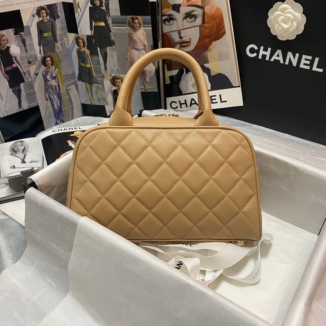 CHANEL Bowling Bag AS3034 apricot