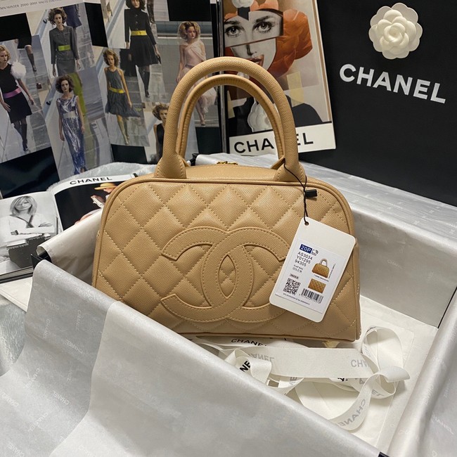 CHANEL Bowling Bag AS3034 apricot