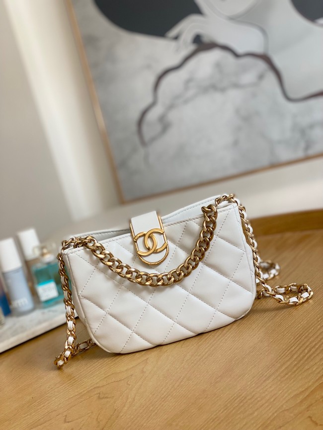 Chanel SMALL HOBO BAG AS3475 WHITE