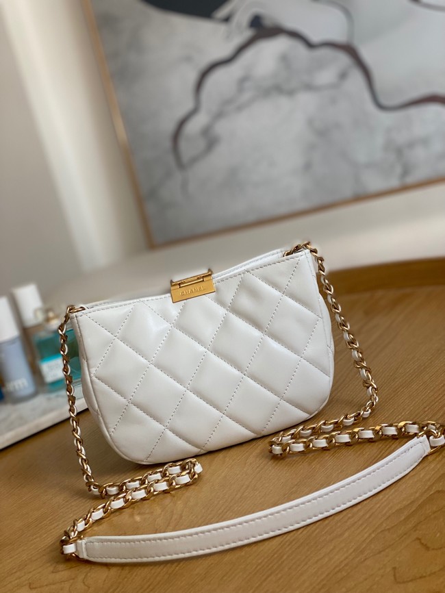 Chanel SMALL HOBO BAG AS3475 WHITE