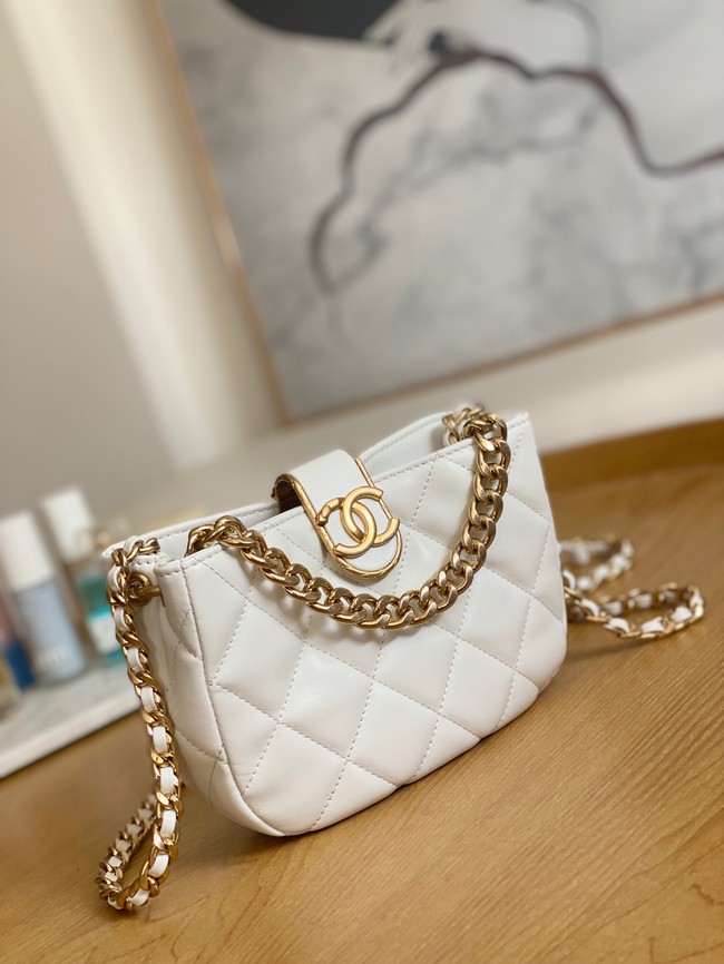 Chanel SMALL HOBO BAG AS3475 WHITE