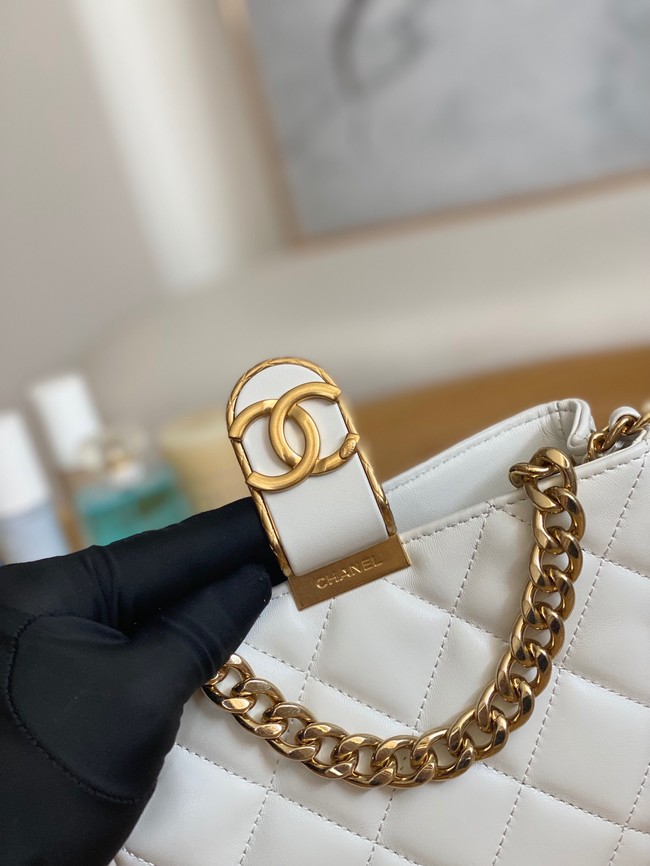 Chanel SMALL HOBO BAG AS3475 WHITE