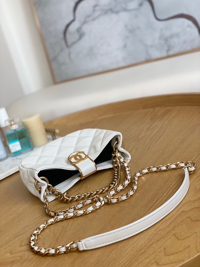 Chanel SMALL HOBO BAG AS3475 WHITE