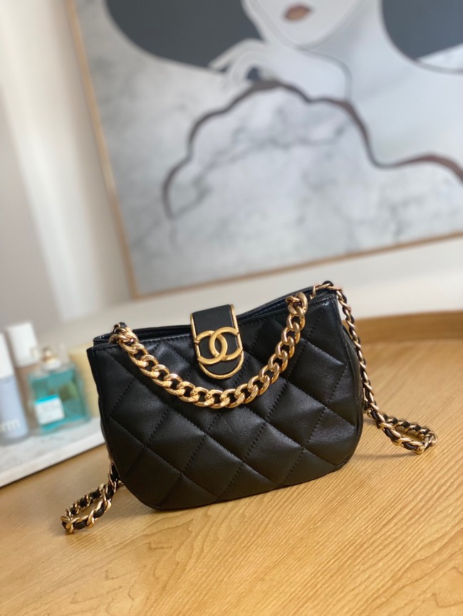 Chanel SMALL HOBO BAG AS3475 black