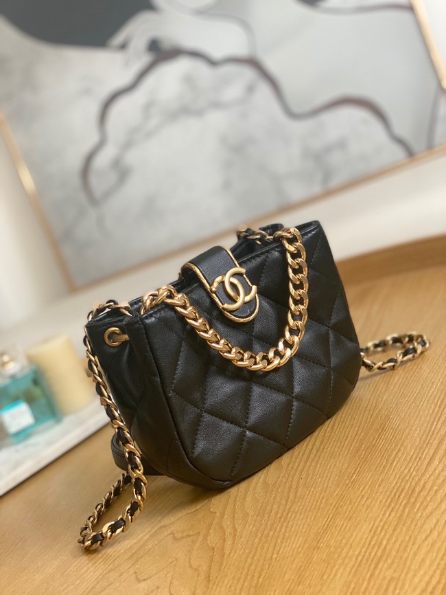 Chanel SMALL HOBO BAG AS3475 black