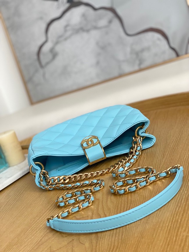 Chanel SMALL HOBO BAG AS3476 Light Blue