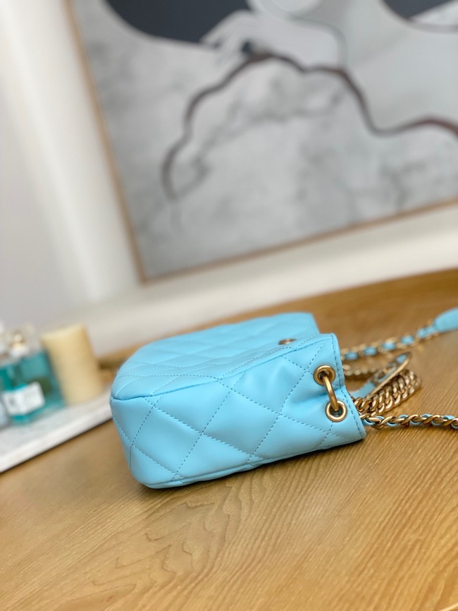 Chanel SMALL HOBO BAG AS3476 Light Blue