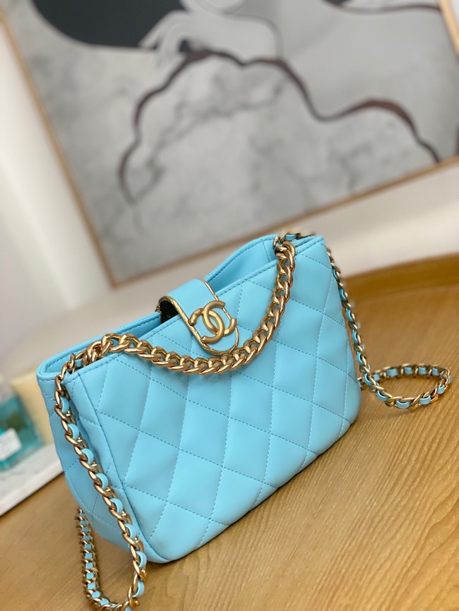 Chanel SMALL HOBO BAG AS3476 Light Blue