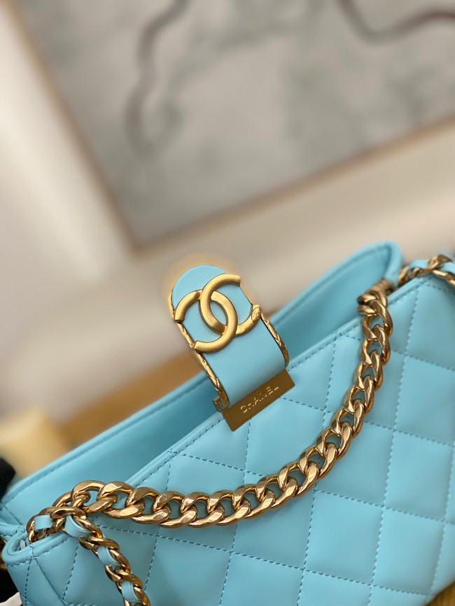 Chanel SMALL HOBO BAG AS3476 Light Blue