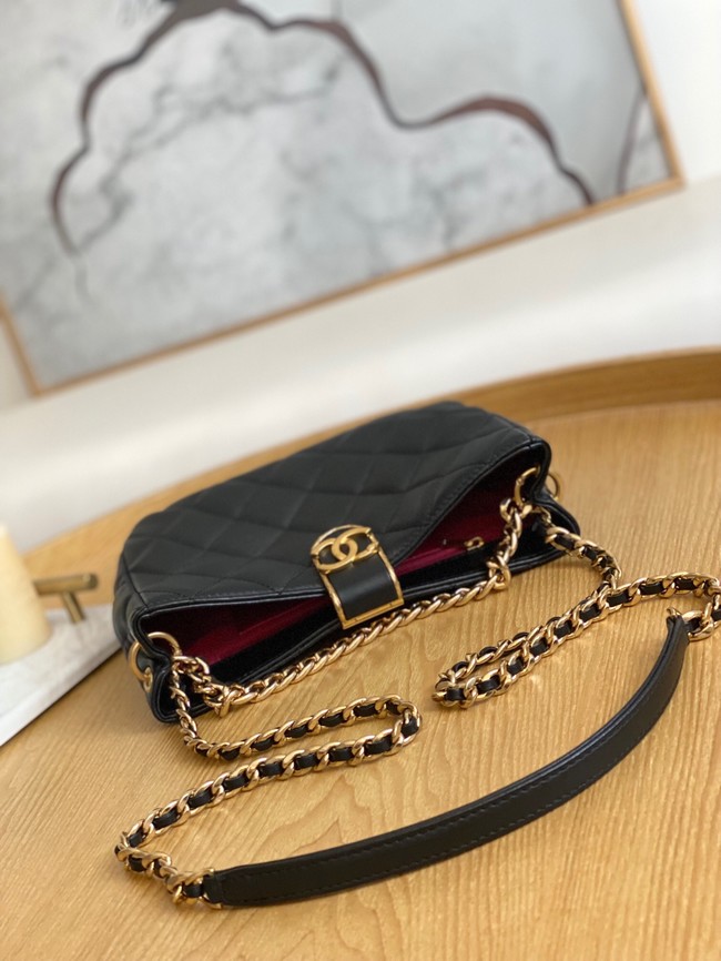 Chanel SMALL HOBO BAG AS3476 black