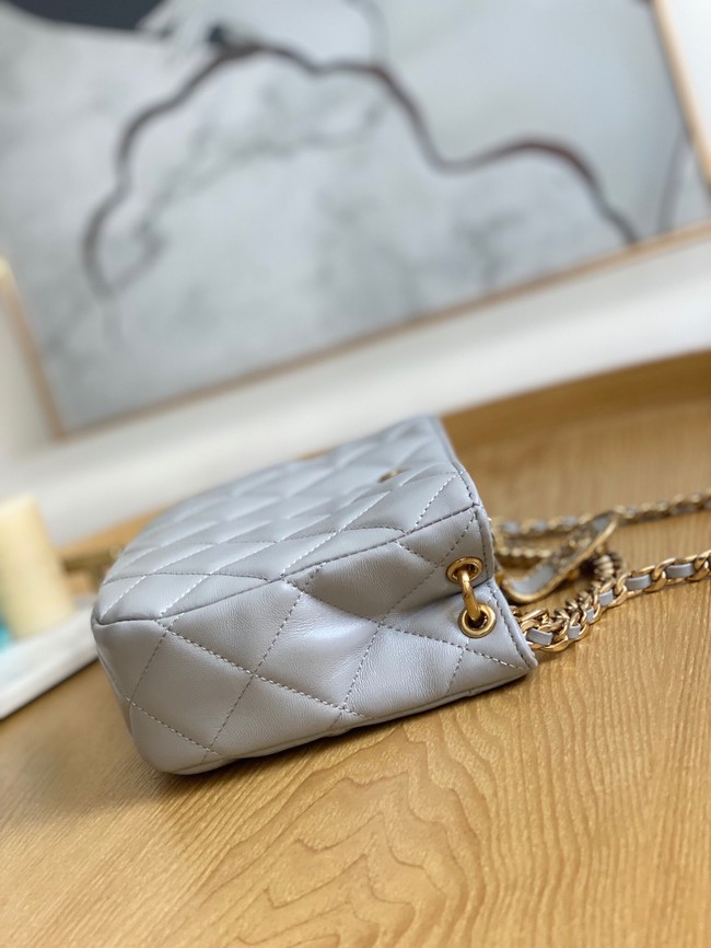 Chanel SMALL HOBO BAG AS3476 gray