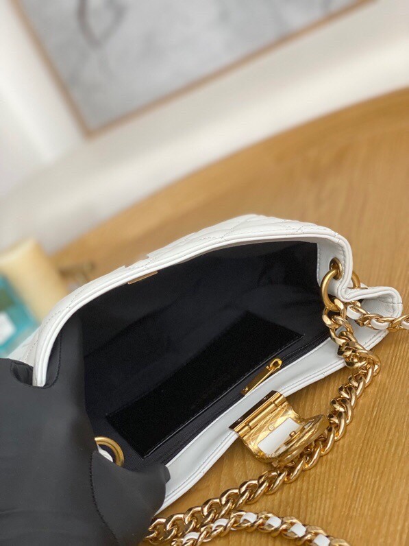 Chanel SMALL HOBO BAG AS3476 white