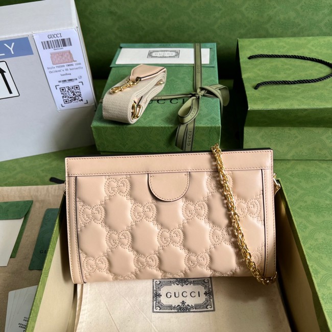 Gucci GG Matelasse leather shoulder bag 702200 Beige