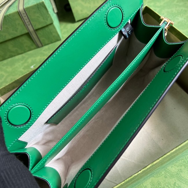 Gucci GG Matelasse leather shoulder bag 702200 Bright green