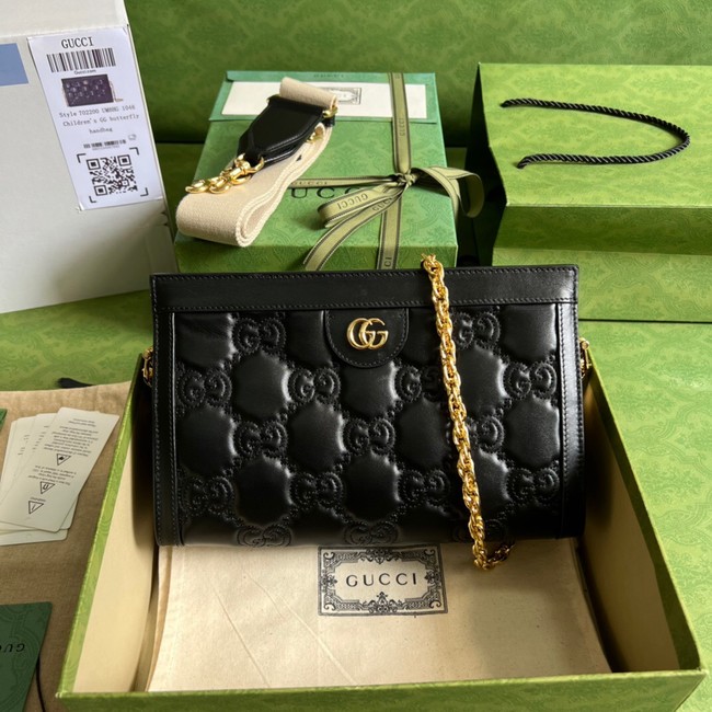 Gucci GG Matelasse leather shoulder bag 702200 black