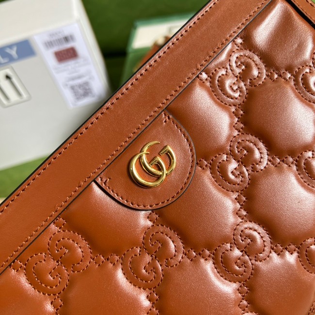 Gucci GG Matelasse leather shoulder bag 702200 brown