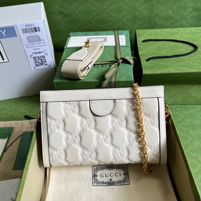 Gucci GG Matelasse leather shoulder bag 702200 white