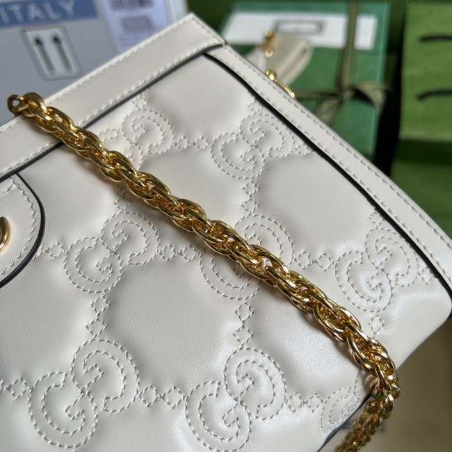 Gucci GG Matelasse leather shoulder bag 702200 white