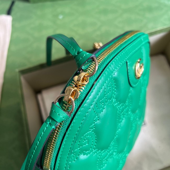 Gucci GG Matelasse leather shoulder bag 702229 Bright green