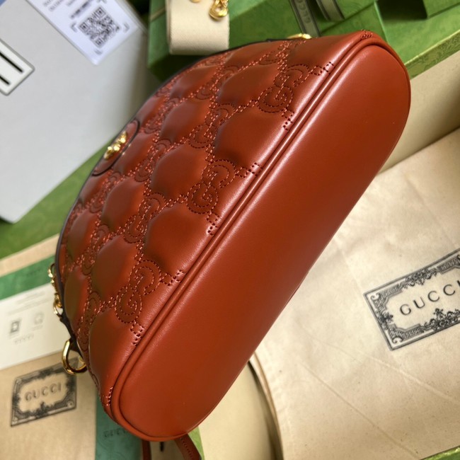Gucci GG Matelasse leather shoulder bag 702229 Light brown
