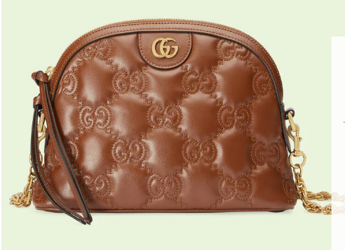 Gucci GG Matelasse leather shoulder bag 702229 Light brown