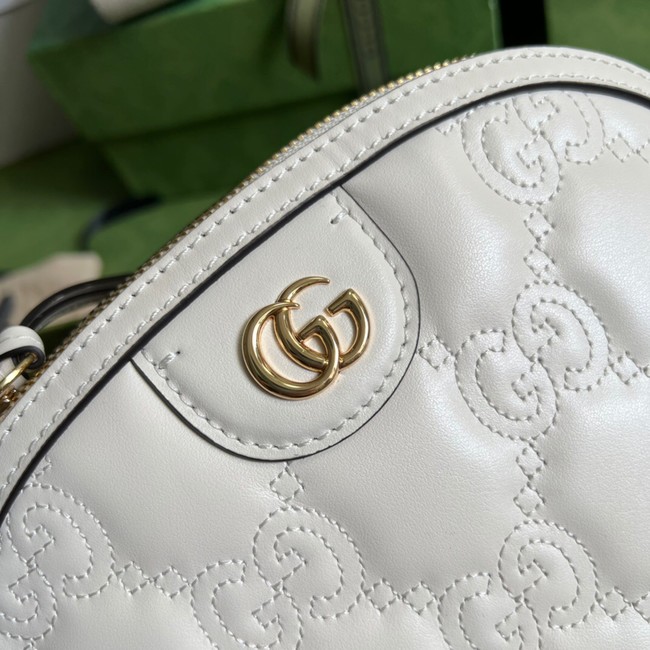 Gucci GG Matelasse leather shoulder bag 702229 white