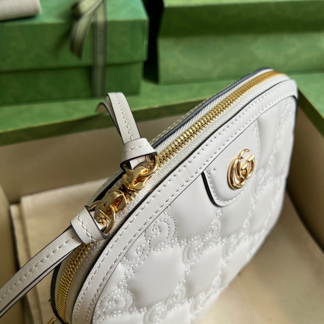 Gucci GG Matelasse leather shoulder bag 702229 white