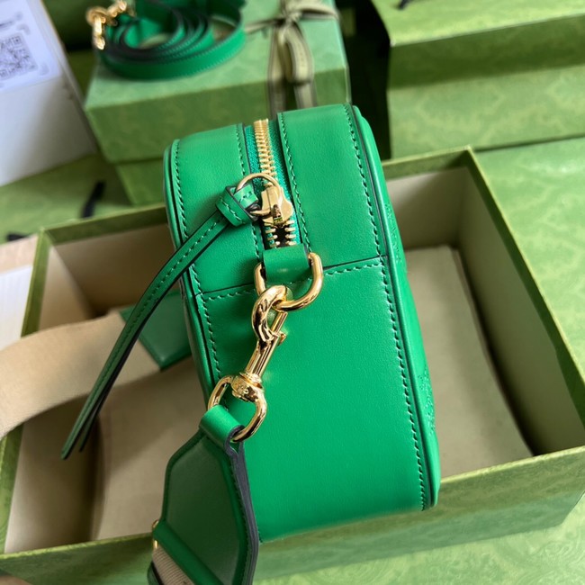 Gucci GG Matelasse leather shoulder bag 702234 Bright green