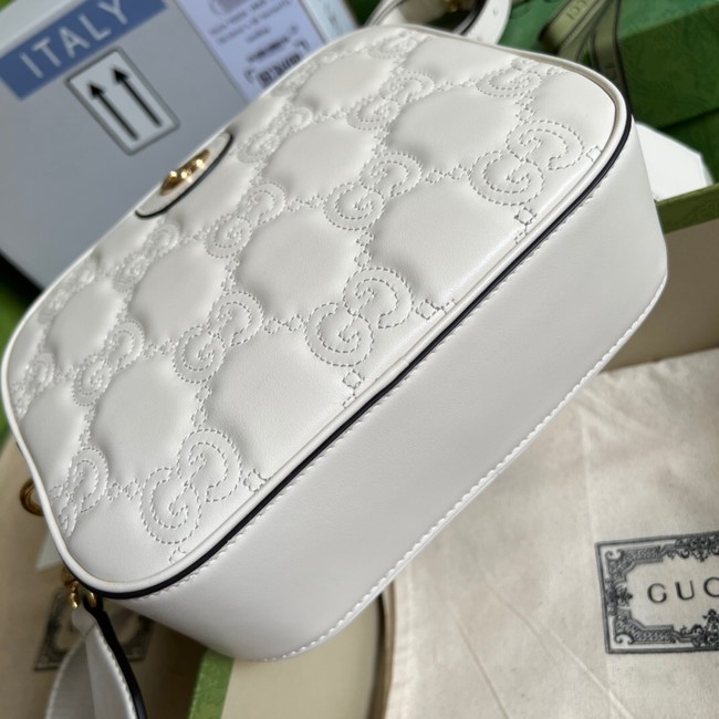 Gucci GG Matelasse leather shoulder bag 702234 white